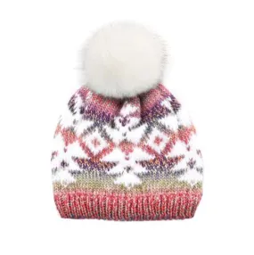 Hat Cc Aztec Rose Pom