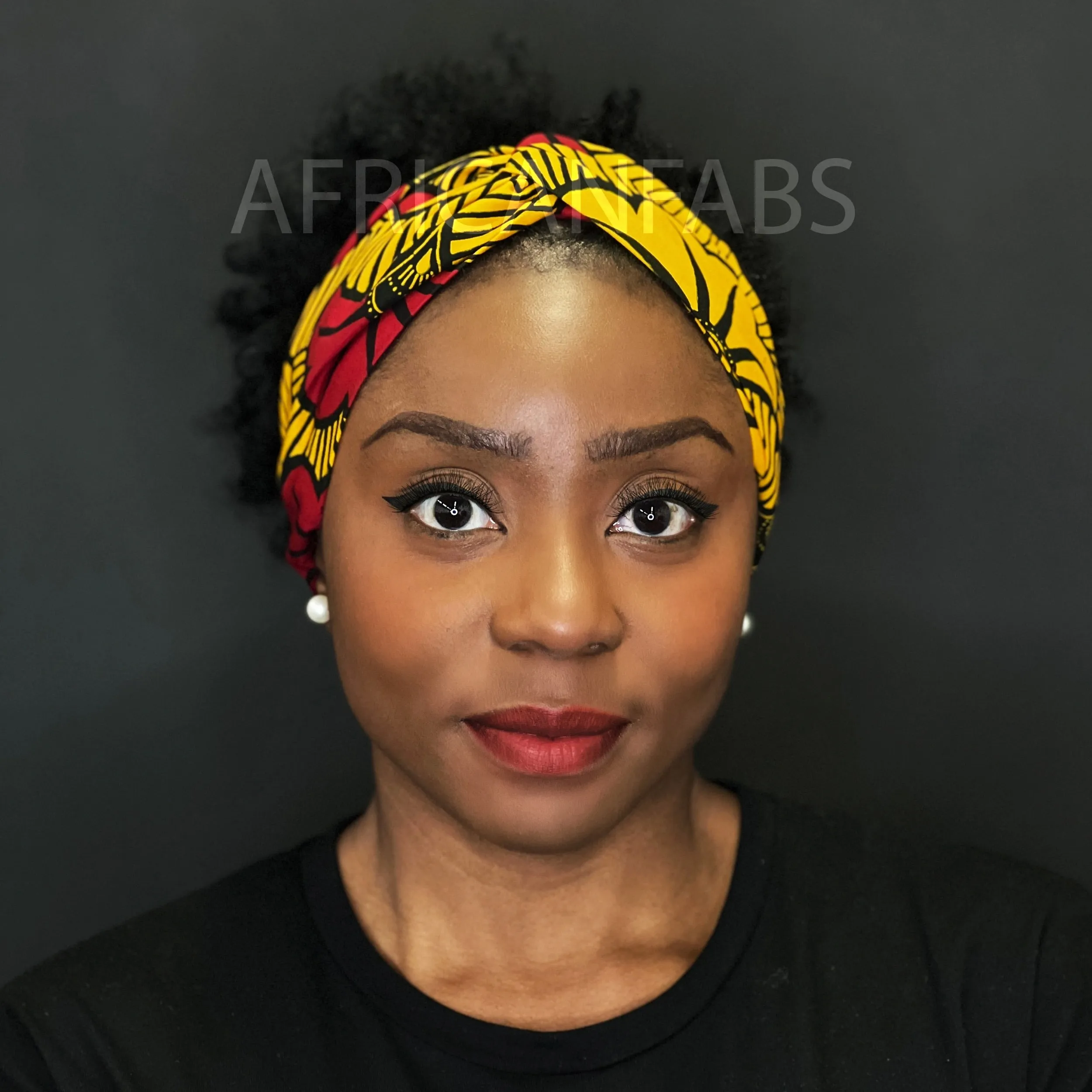 African print Headband - Adults - Hair Accessories - Dark yellow wedding flower VLISCO