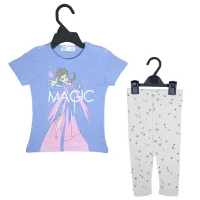 C1669 MS Magic Fairy S.Blue with Off White 2-Pcs Suit