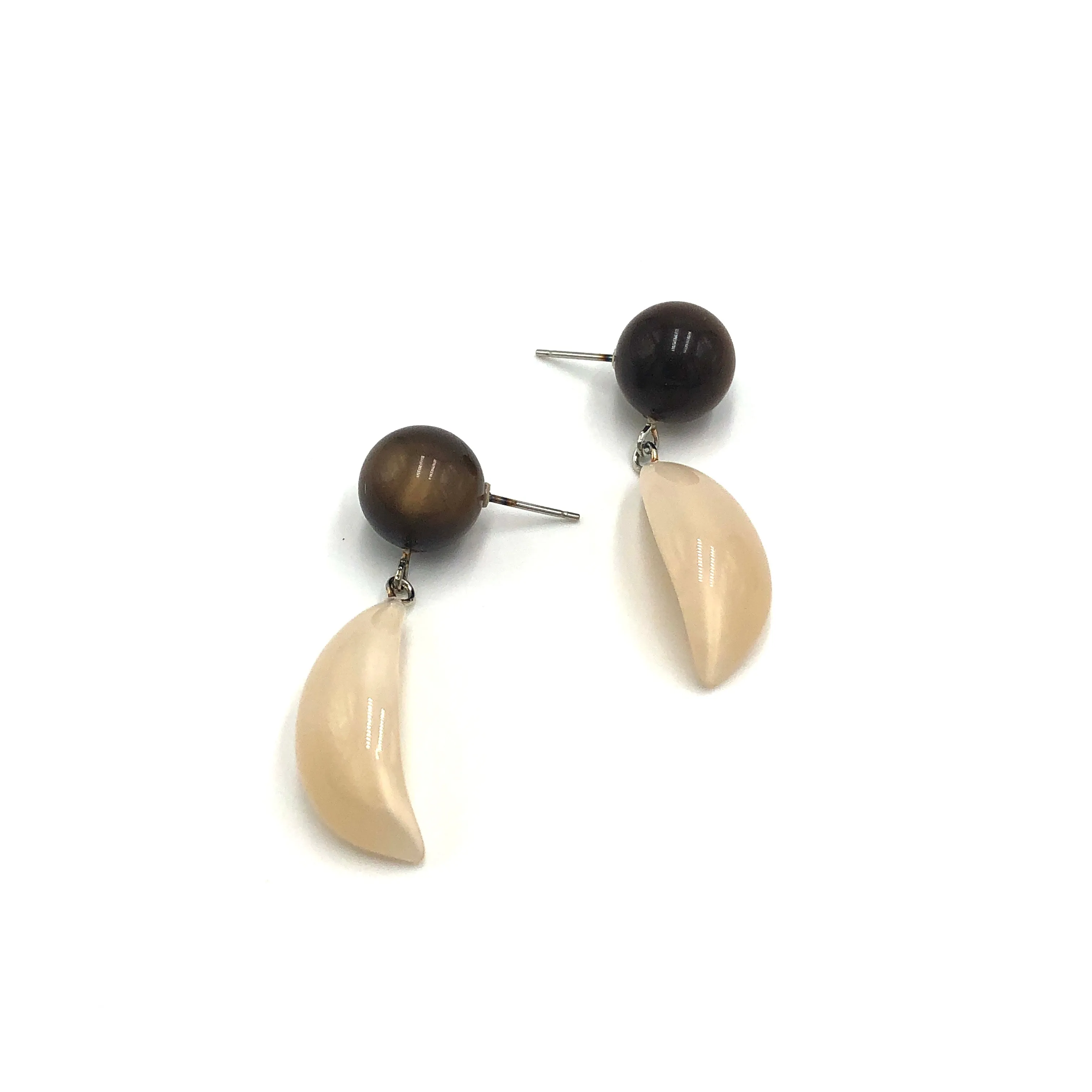 Chocolate & Champagne Punctuate Earrings