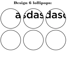 Customize your own 2D ball style edible image lollipop