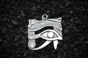 Eye of Ra God of the Sun Ancient Egyptian Charm | 925 Sterling Silver, Oxidized or 18K Gold Plated | Jewelry Making Pendant