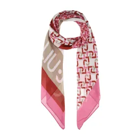 Foulard Liu-Jo Logo Rosa Scuro