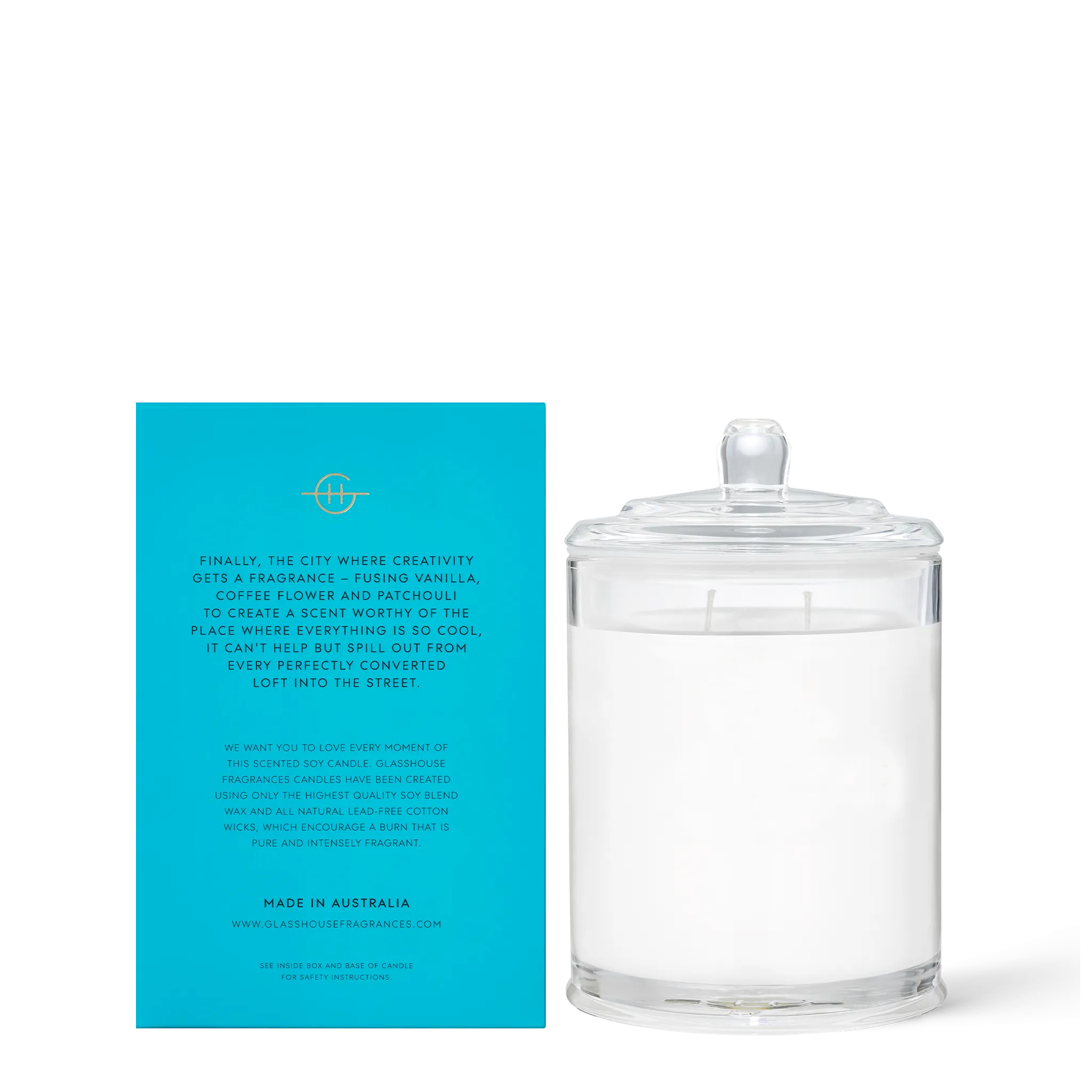 GLASSHOUSE 380g Candle MELBOURNE MUSE