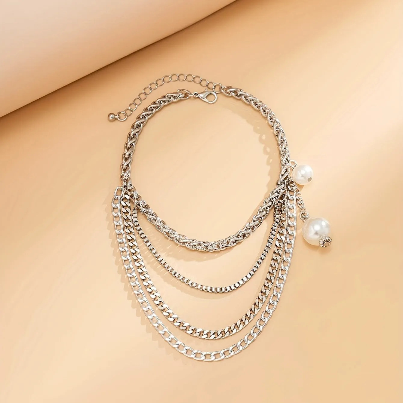 Gorgeous Faux Pearl Layered Anklet - Perfect for Any Occasion!