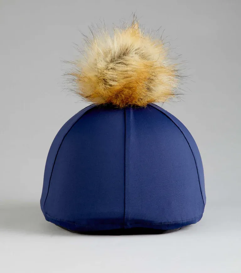 Hat Silk with PomPom (Navy)