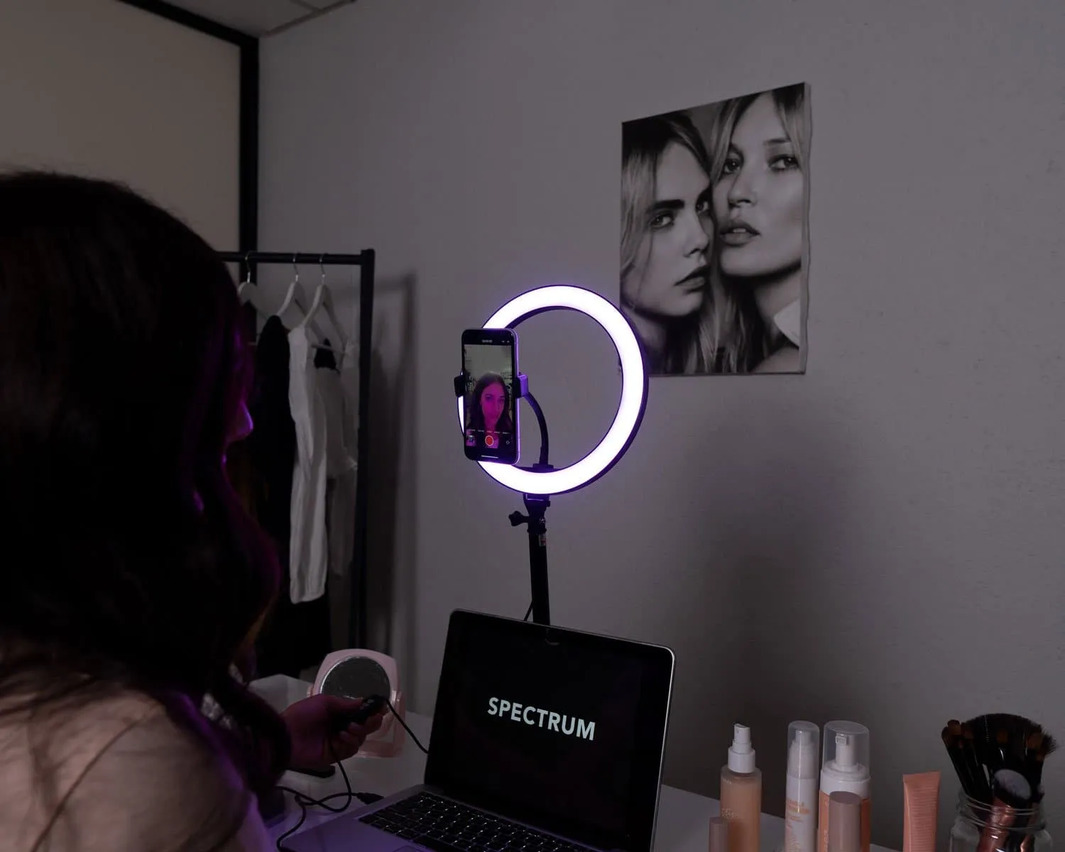 LED 10" USB Desk RGB Rainbow Ring Light - 'Selena'