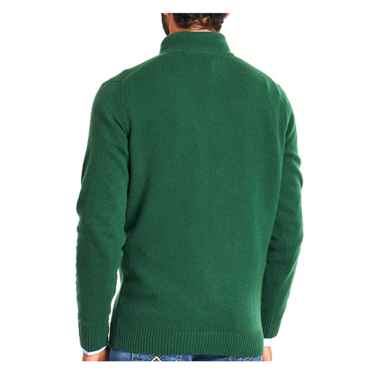 Maglione Lacoste 1/2 Zip Verde