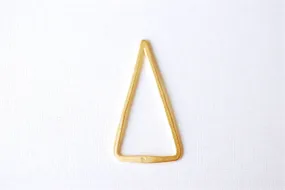 Matte Vermeil Gold Open Triangle Connector Charm- 18k gold plated over Sterling Silver Triangle, Gold Triangle Connector Link Spacer, 219