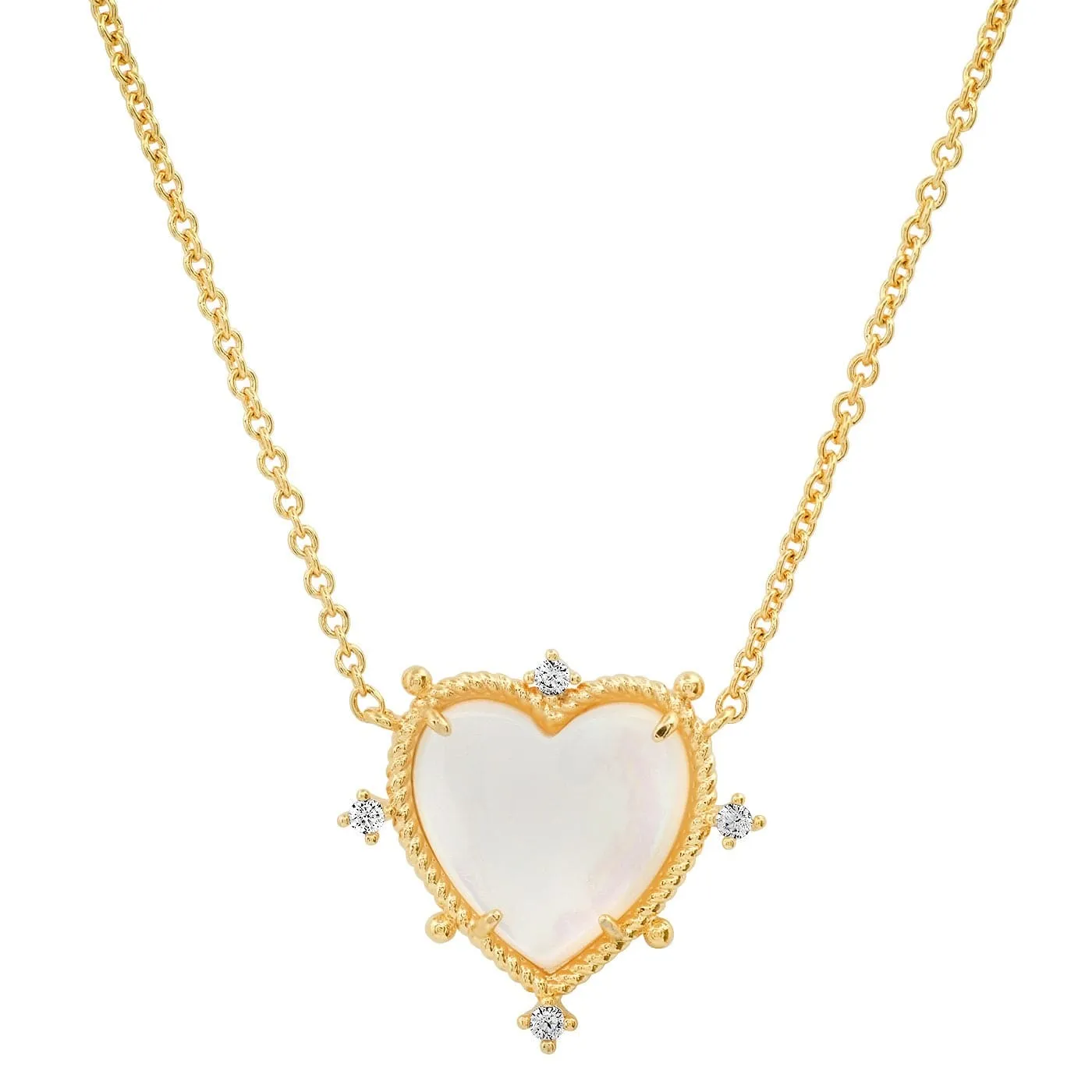 Mother of Pearl Heart Necklace