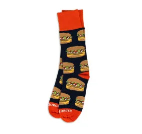 Navy Burger Build Sock