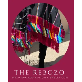 Purepecha rebozo with fringe