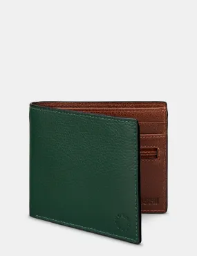 Racing Green And Brown Leather Wallet