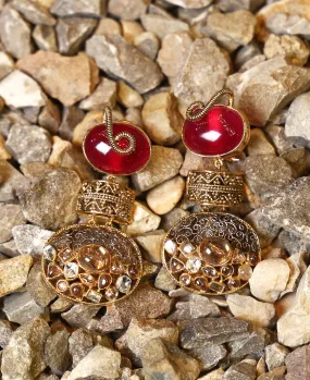 Ruby Katak Polki Earrings