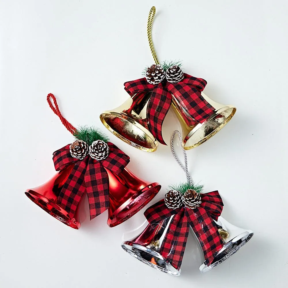 Shiny Twin Bells With Bow