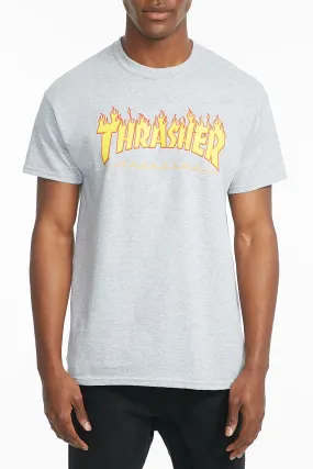 Thrasher Guys Flame Grey Graphic Tee