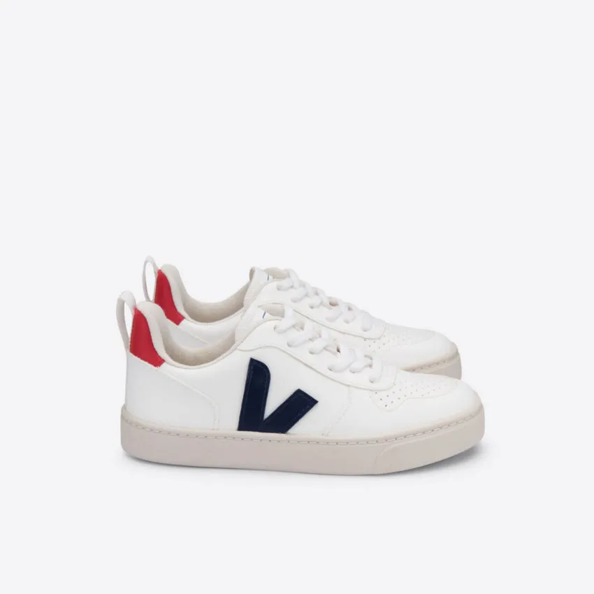 VEJA SNEAKERS SMALL V-10 LACES CWL CX0712570C BIANCO-COBALTO-ROSSO