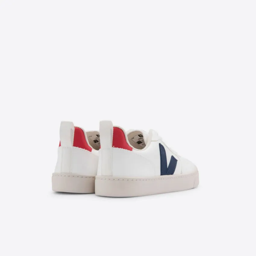 VEJA SNEAKERS SMALL V-10 LACES CWL CX0712570C BIANCO-COBALTO-ROSSO