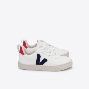 VEJA SNEAKERS SMALL V-10 LACES CWL CX0712570C BIANCO-COBALTO-ROSSO